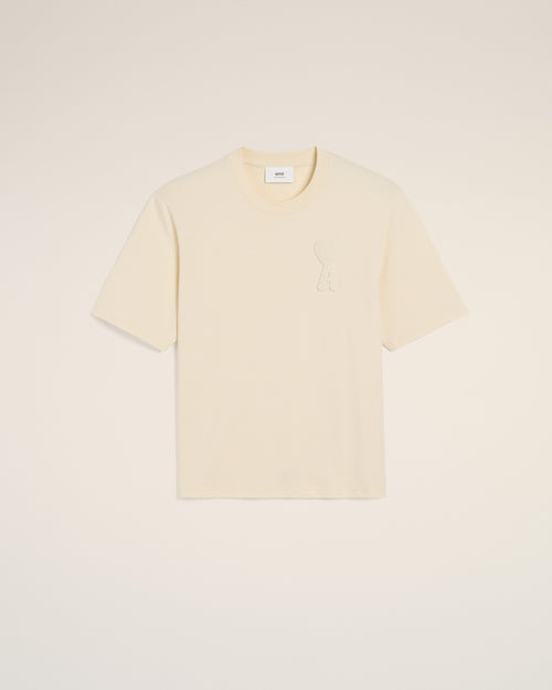 T-Shirt Beige Patch Ami de Coeur En Coton - 2 - Ami Paris