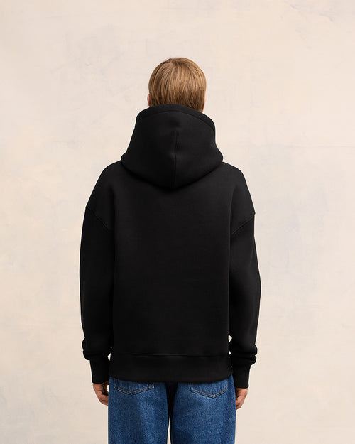 Hoodie Noir Ami de Coeur En Coton - 5 - Ami Paris