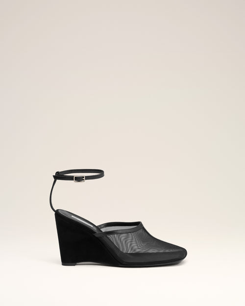 									Black Wedge Mules - 3								 - Ami Paris