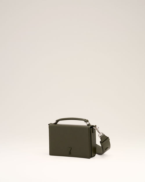 Green Leather Ami de Coeur Lunch Box Bag - 9 - Ami Paris