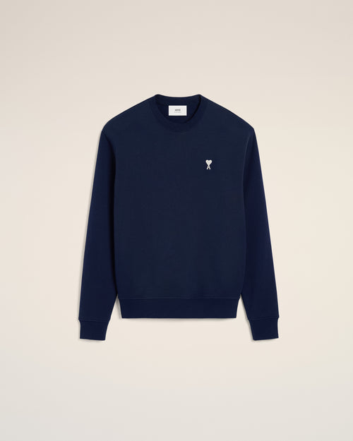 Navy Cotton Ami de Coeur Sweatshirt - 1 - Ami Paris