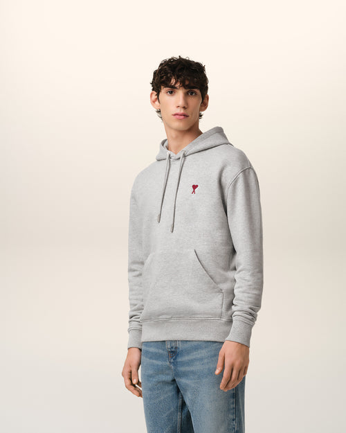 Grey Cotton Ami de Coeur Hoodie - 6 - Ami Paris