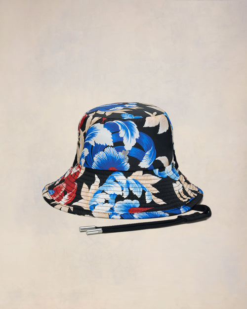 Printed Bucket Hat With String - 10 - Ami Paris