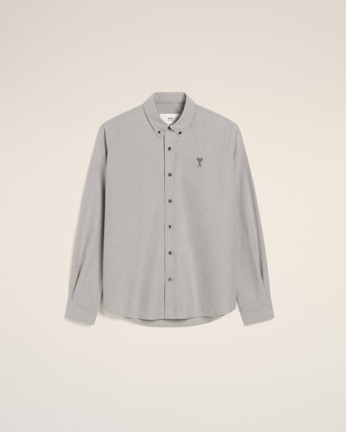 								Green Cotton Button-Down Ami de Cœur Shirt - 3							 - Ami Paris