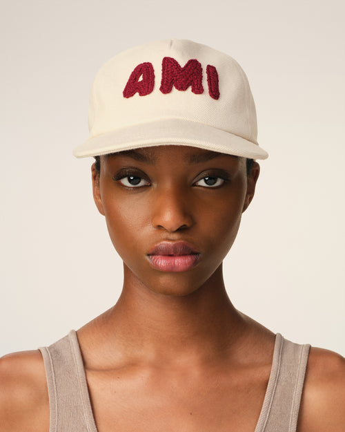 Beige Cotton Ami Paris Patch Trucker Cap - 4 - Ami Paris