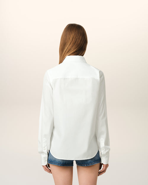 White Cotton Ami de Coeur Classic Shirt - 5 - Ami Paris