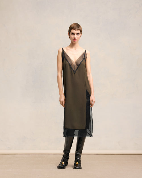 Midi Dress With Thin Straps - 1 - Ami Paris