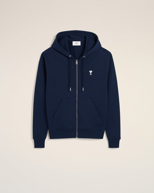 Navy Cotton Ami de Coeur Hoodie - LAUREL - Ami Paris