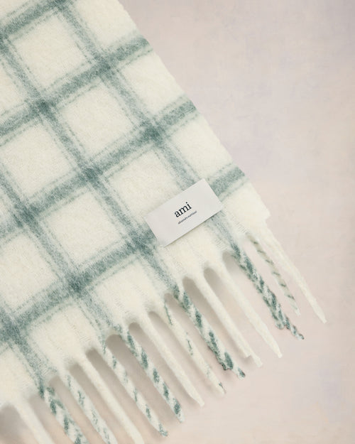 Checkered Ami Label Scarf - 6 - Ami Paris