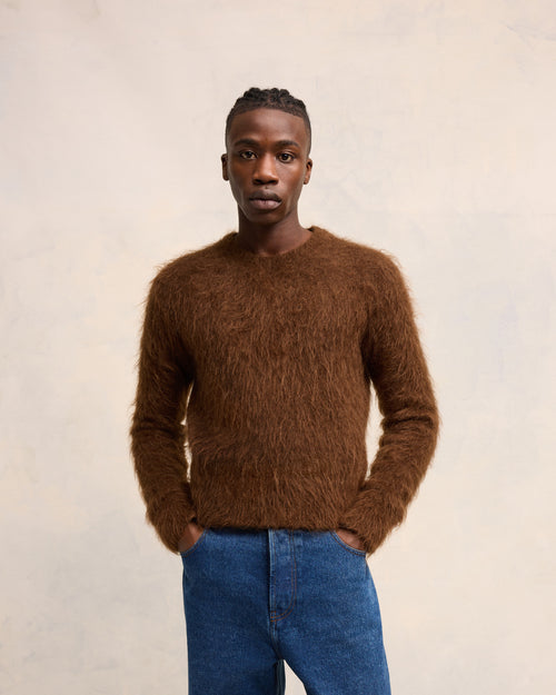 Alpaca Mohair Brushed Sweater - 3 - Ami Paris