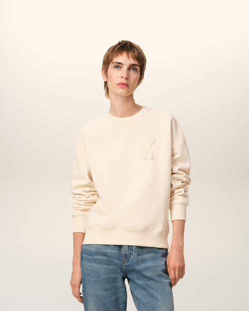 							Sweatshirt Beige Patch Ami de Coeur En Coton - 3						 - Ami Paris