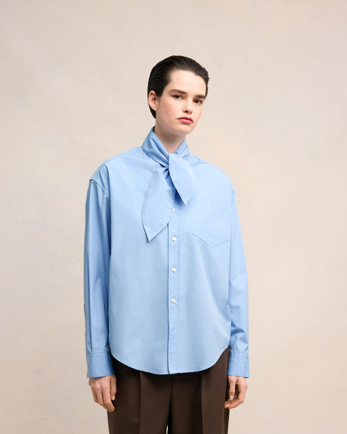 Scarf Collar Shirt - 9 - Ami Paris