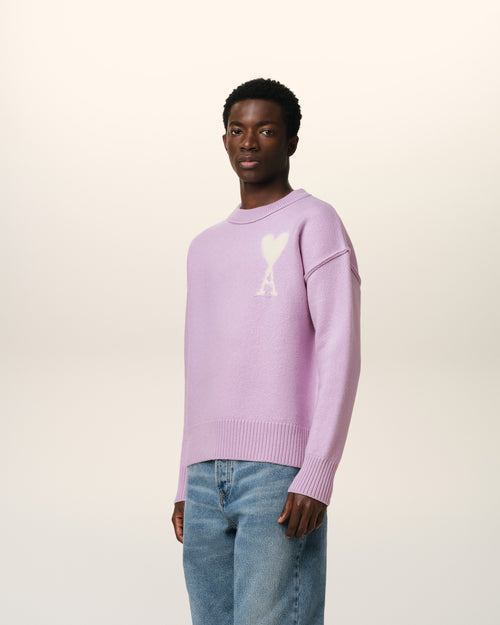 Purple Wool Ami de Coeur Sweater - 6 - Ami Paris