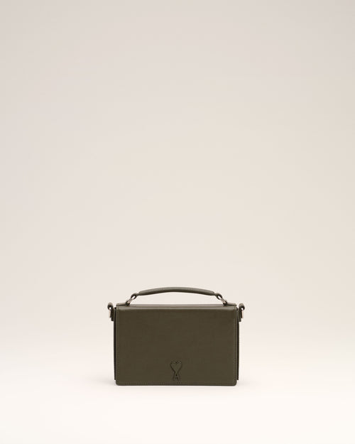 								Green Leather Ami de Coeur Lunch Box Bag - 3							 - Ami Paris