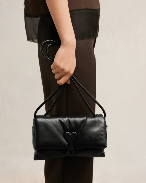 Black Leather Voulez-Vous Bag - 4 - Ami Paris