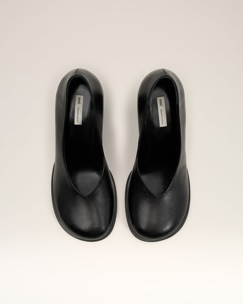 Black Leather Piano Pump - 5 - Ami Paris