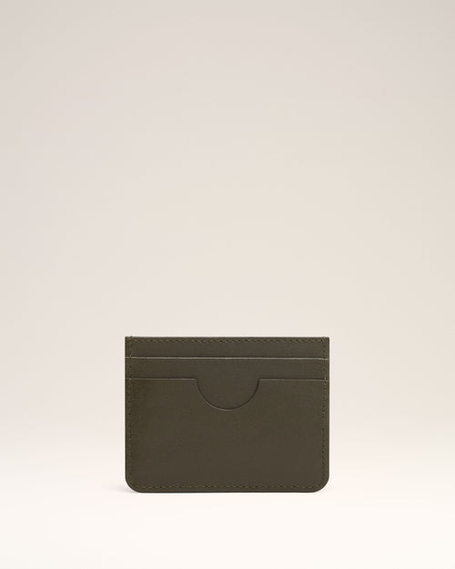 Green Leather Ami de Coeur Card Holder - 2 - Ami Paris