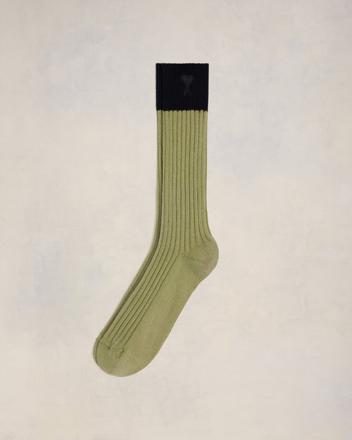 Two Tone Ami de Coeur Socks - 1 - Ami Paris