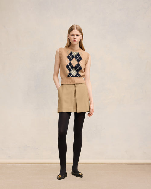 							Mini Skirt With Panels - 3						 - Ami Paris