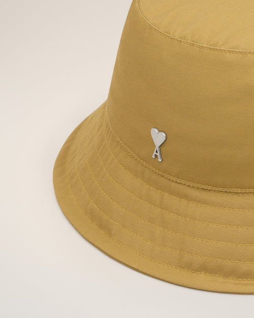 Mustard Twill Ami de Coeur Stud Bucket Hat - 3 - Ami Paris