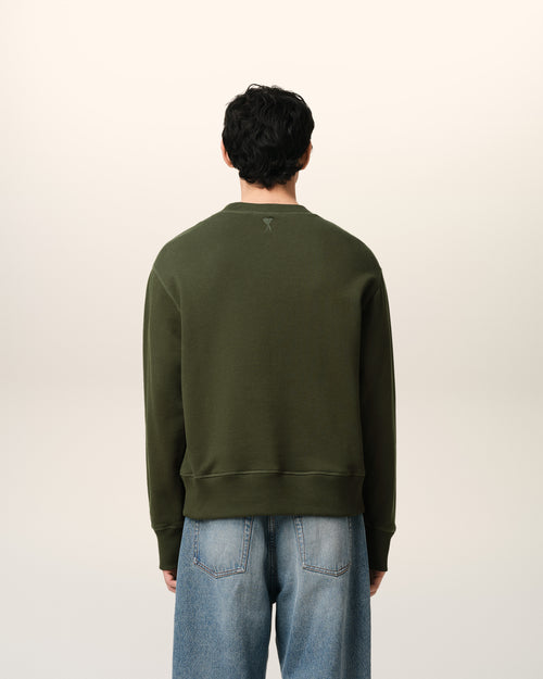 Green Cotton Sweatshirt - 5 - Ami Paris