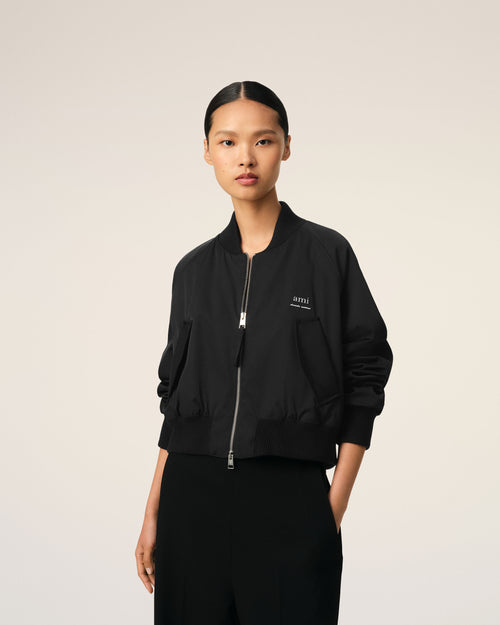 Black Twill Bomber - 3 - Ami Paris