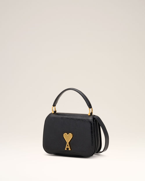 Black Leather Top Handle Paris Paris Bag - 9 - Ami Paris