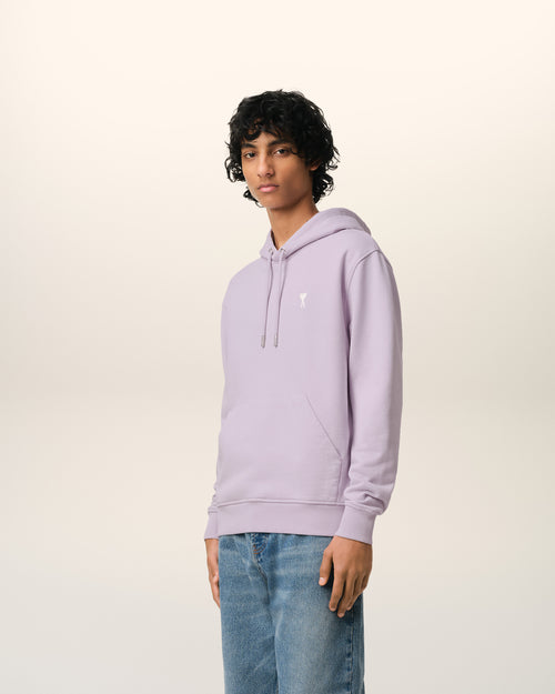 Purple Cotton Ami de Coeur Hoodie - 6 - Ami Paris