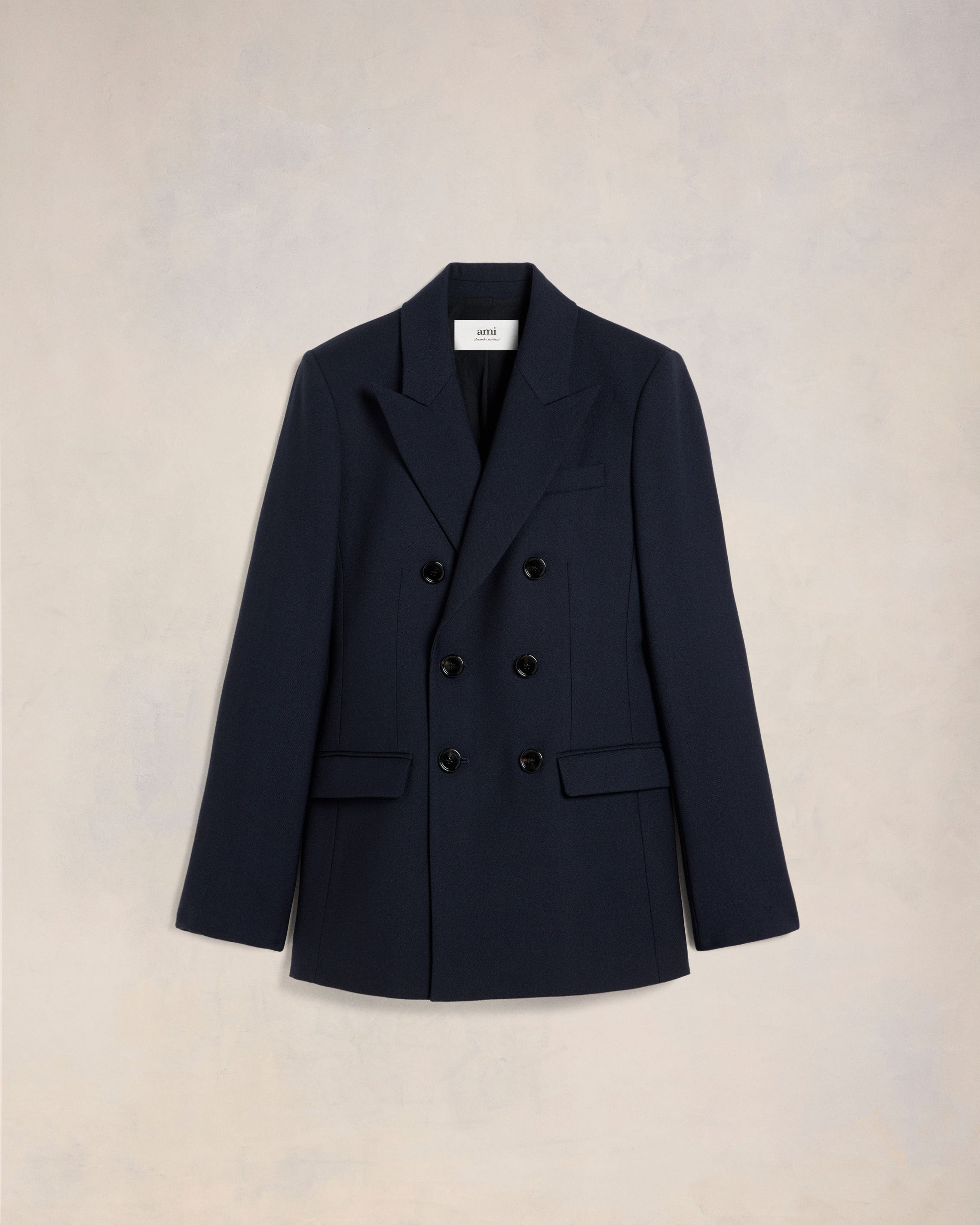 Navy Blue Double Breasted Jacket | AMI PARIS