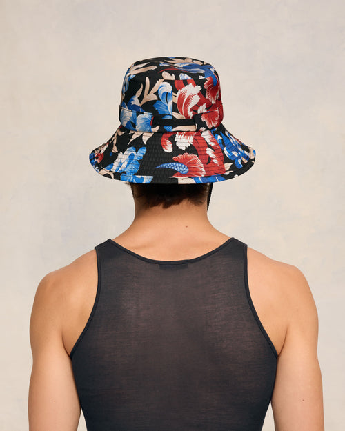 Printed Bucket Hat With String - 6 - Ami Paris