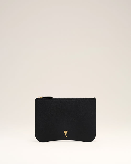 Paris Paris Pouch - BLACK/VIBRATED BRASS - Ami Paris