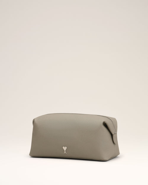 									Grey Leather Paris Paris Toiletry Pouch - 3								 - Ami Paris