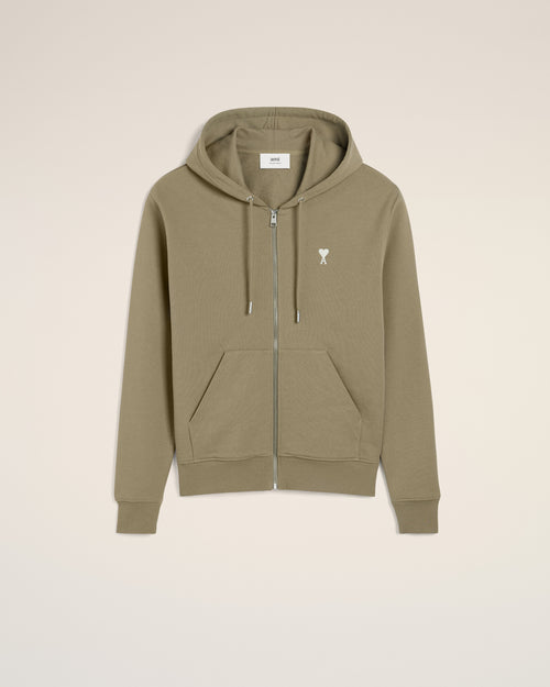 Hoodie Vert Ami de Coeur En Coton - 2 - Ami Paris