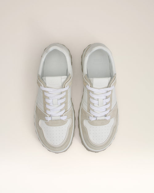 Grey Leather Low Top Walk Sneakers - 5 - Ami Paris