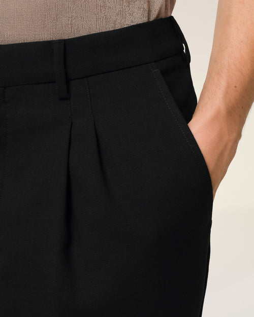 Black Wool Carrot Fit Trousers - 5 - Ami Paris