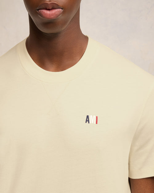 T-shirt Bleu Blanc Rouge Coupe Classique - 4 - Ami Paris