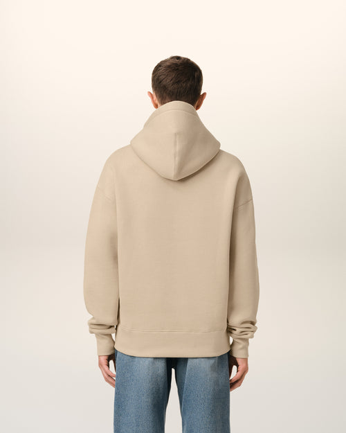 Beige Cotton Ami de Coeur Hoodie - 5 - Ami Paris