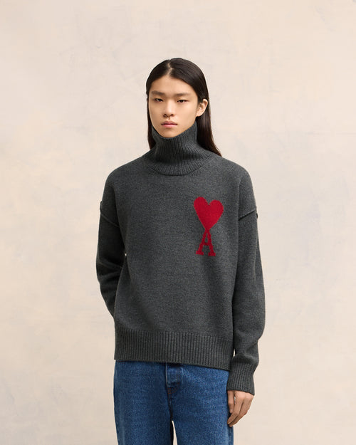 Red Ami de Coeur Sweater - 1 - Ami Paris