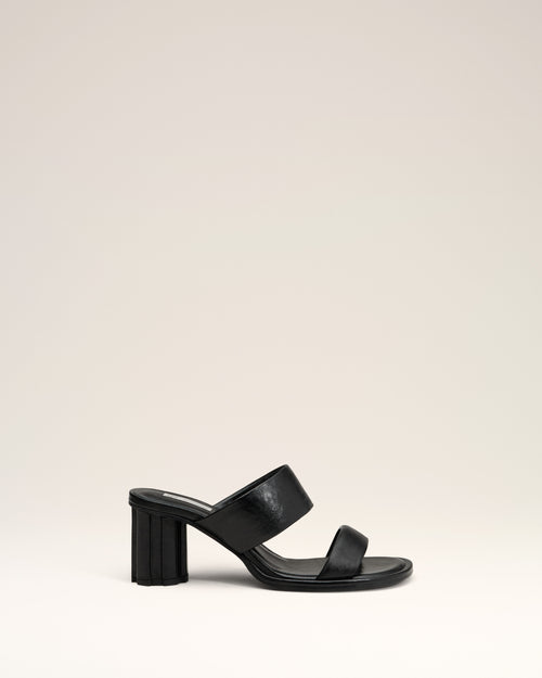 									Black Leather Piano Sandals - 3								 - Ami Paris