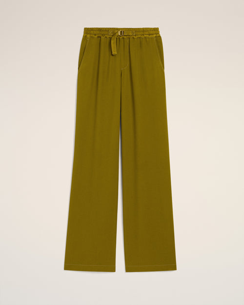 Khaki Flare Fit Elasticated Trousers - 4 - Ami Paris