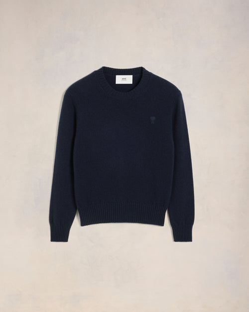 Cashmere Ami de Coeur Crew Neck Sweater - 2 - Ami Paris