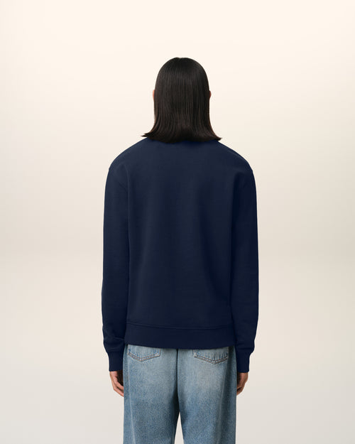 Navy Cotton Ami de Coeur Sweatshirt - 5 - Ami Paris