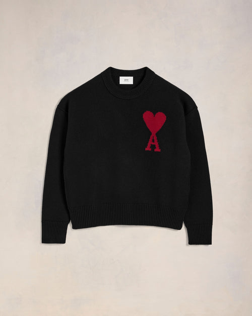 Black Wool Ami de Coeur Sweater - 4 - Ami Paris