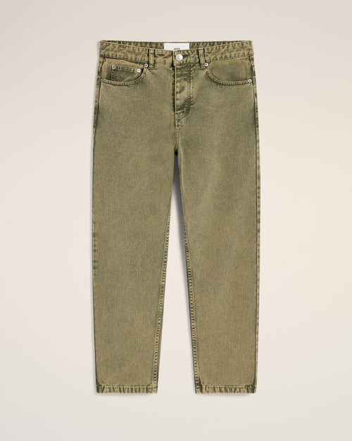 Grüne Tapered-Fit-Jeans aus Baumwolle - 1 - Ami Paris