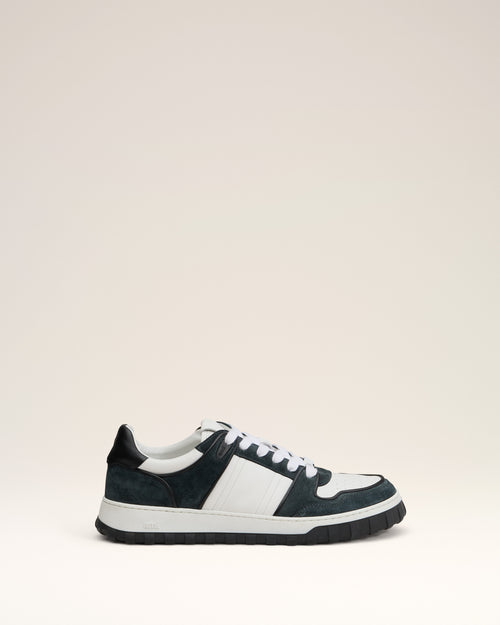 White Leather Low Top Walk Sneakers - WHITE/MASTIC - Ami Paris