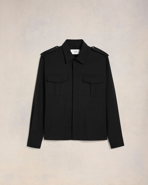 Military Shirt - NAVY BLUE - 2 - Ami Paris