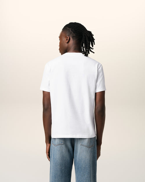 White Cotton Ami de Coeur T-Shirt - 5 - Ami Paris