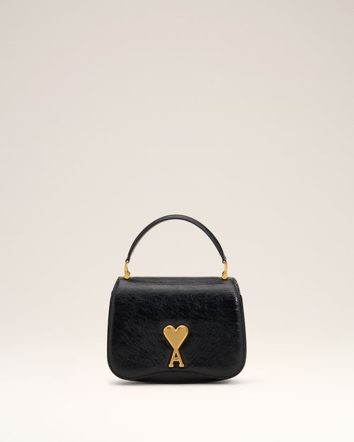 Black Leather Top Handle Paris Paris Bag - 7 - Ami Paris