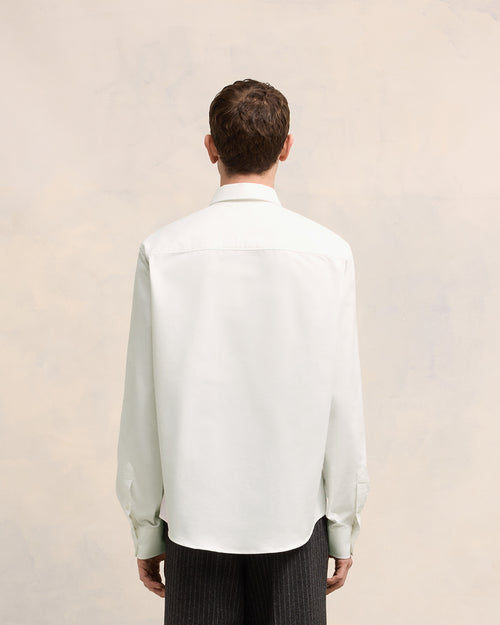 White Cotton Button-Down Ami de Coeur Shirt - 5 - Ami Paris