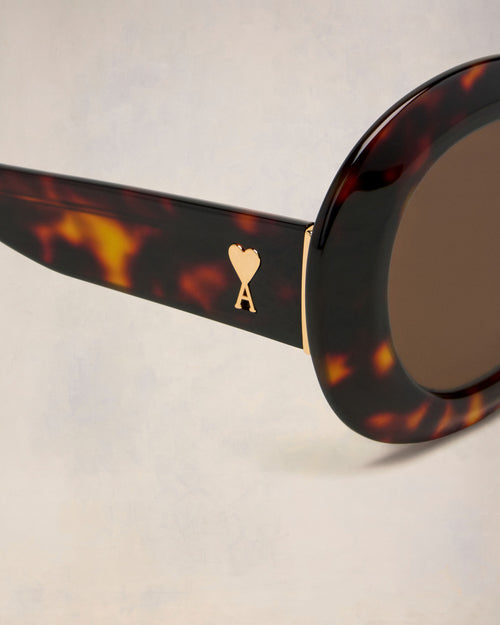 Rounded Ami de Coeur Sunglasses - 4 - Ami Paris